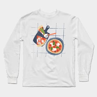 Pizza time want some yummy slice Long Sleeve T-Shirt